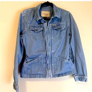 Lauren Ralph Lauren Utility Denim Jacket Fitted Waist Cinch Blue Women’s M